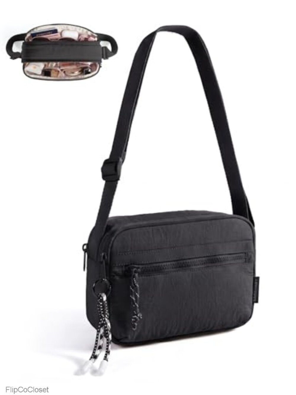 Nylon Crossbody Bag Adjustable Strap Travel Purse